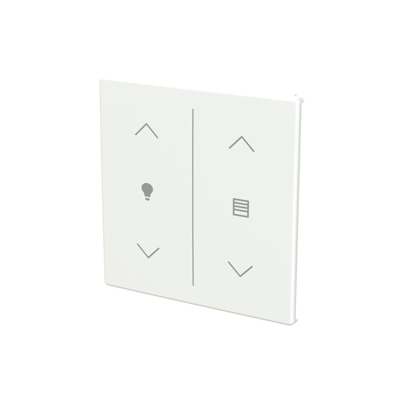 Cover plate Symbol "arrows/venetian blind" and "dimmer" studio white - Platform 63 – Immagine 3 di 3