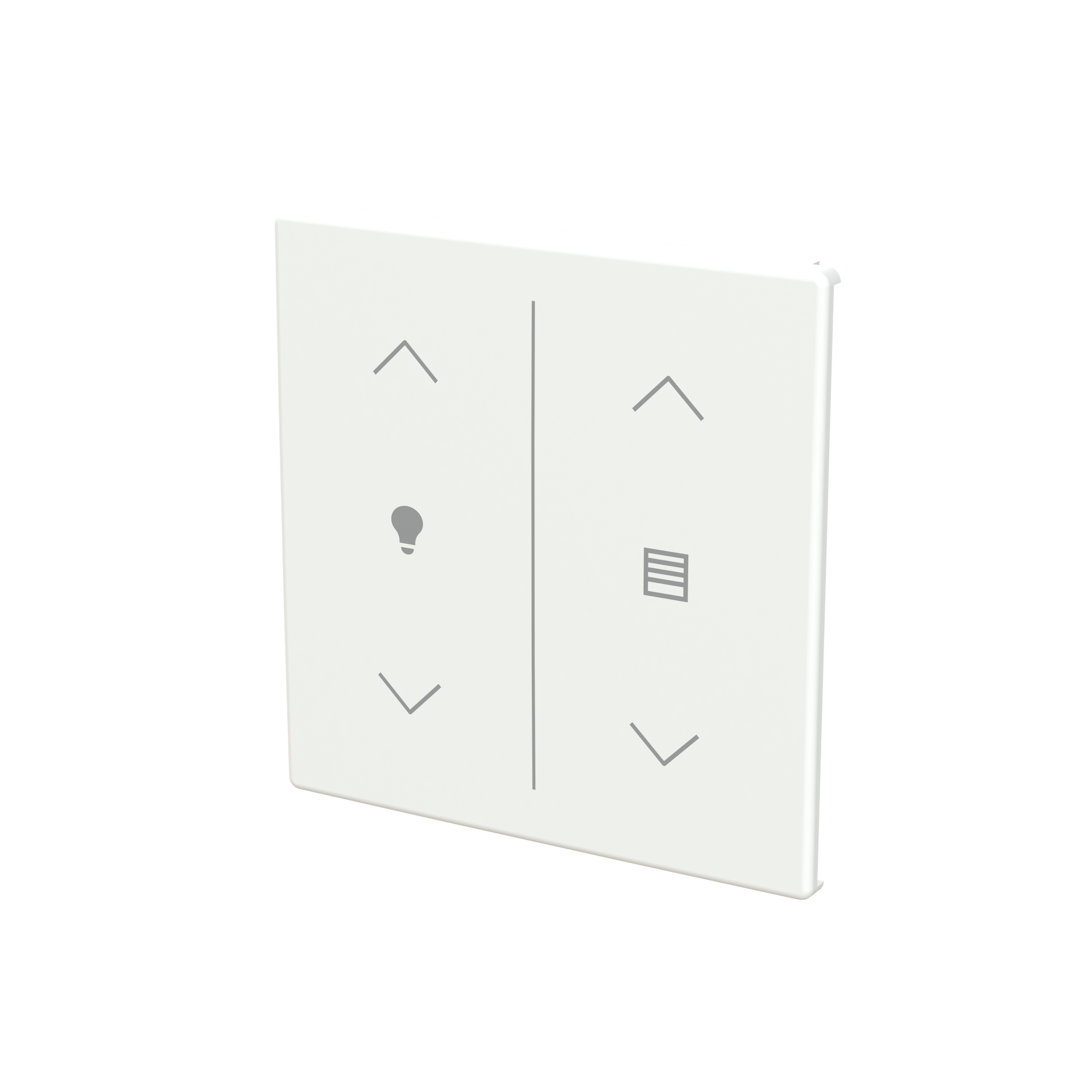 Cover plate Symbol "arrows/venetian blind" and "dimmer" studio white - Platform 63 – Immagine 3 di 3