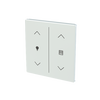 Cover plate Symbol "arrows/venetian blind" and "dimmer" stainless steel - Pure Stainless Steel