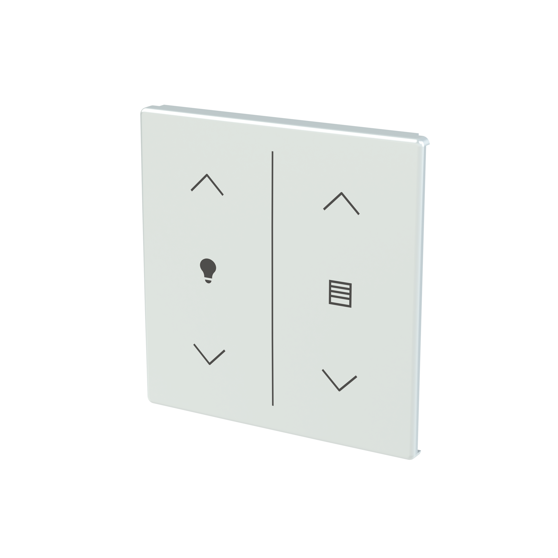Cover plate Symbol "arrows/venetian blind" and "dimmer" stainless steel - Pure Stainless Steel – Immagine 3 di 3