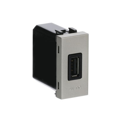 USB charger 750mA, 1-gang Breakout cable with USB A Champagne - Zenit