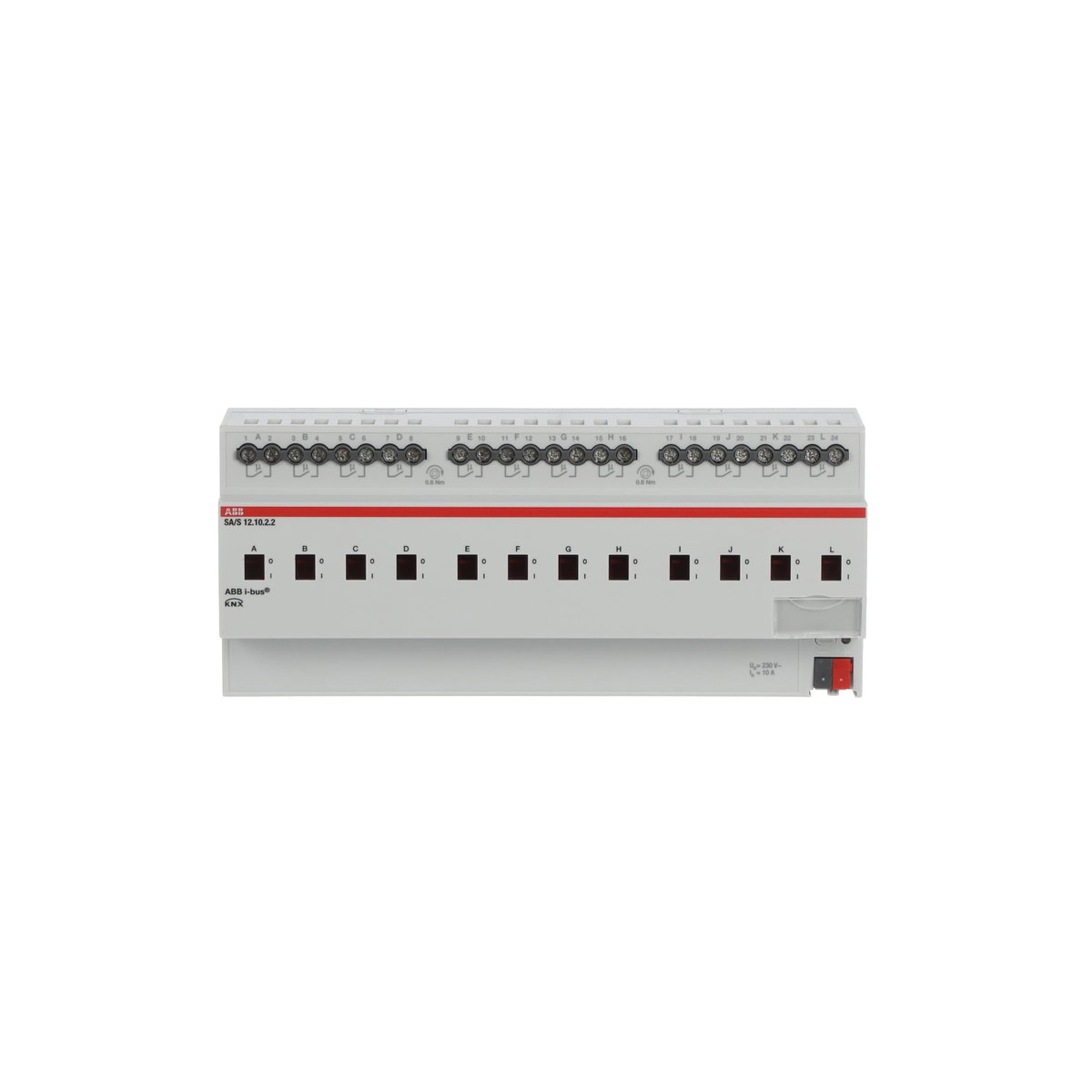 SA/S12.10.2.2 Attuatore di commutazione, 12 canali, 10 A, MDRC – Immagine 2 di 3