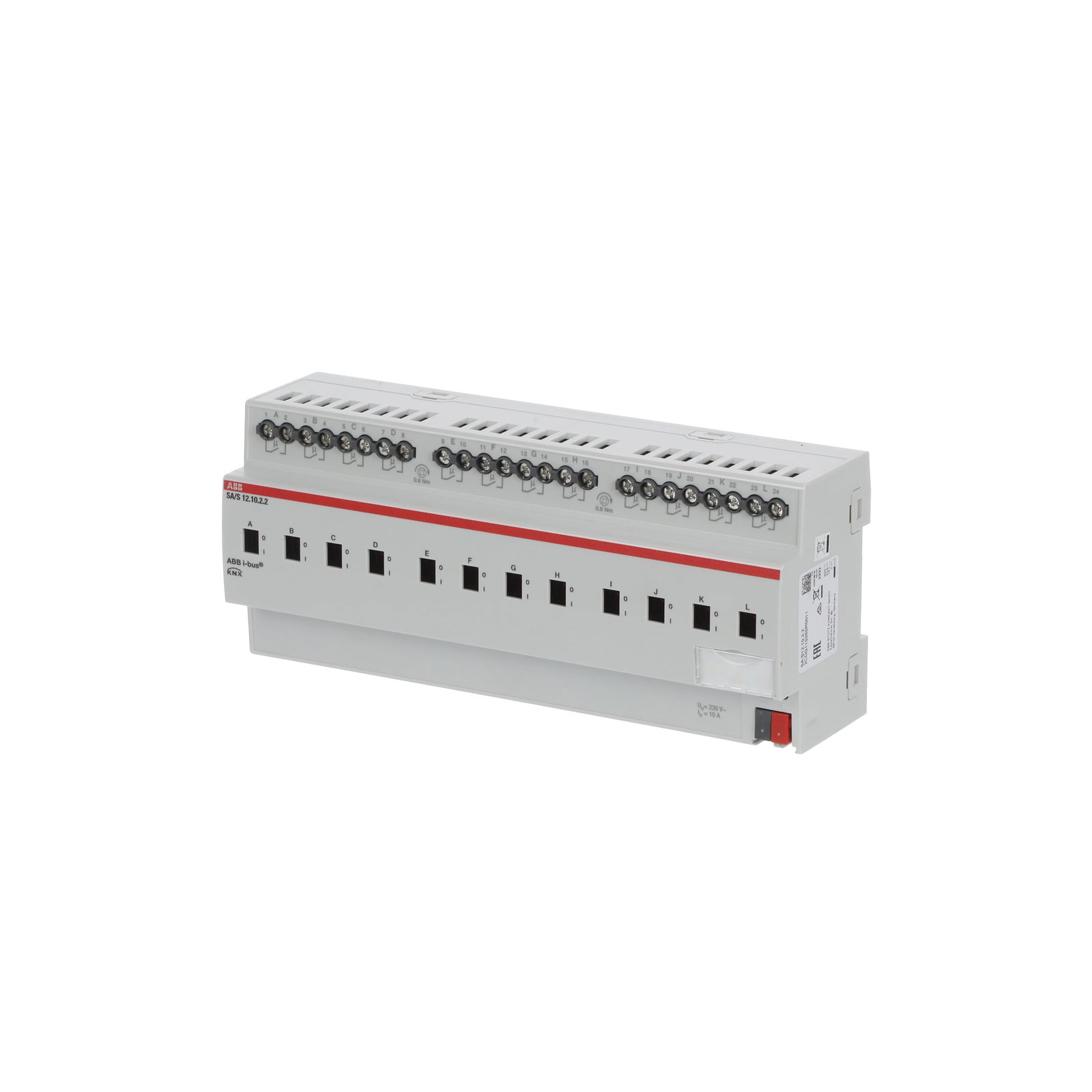 SA/S12.10.2.2 Attuatore di commutazione, 12 canali, 10 A, MDRC
