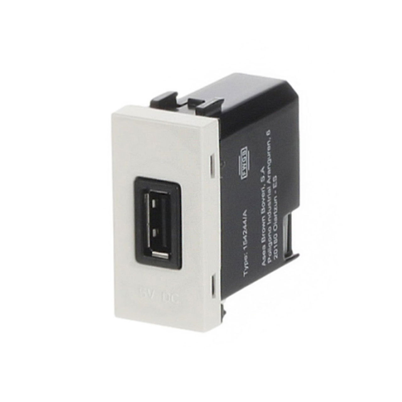 USB charger 750mA, 1-gang Breakout cable with USB A White - Zenit – Immagine 3 di 3