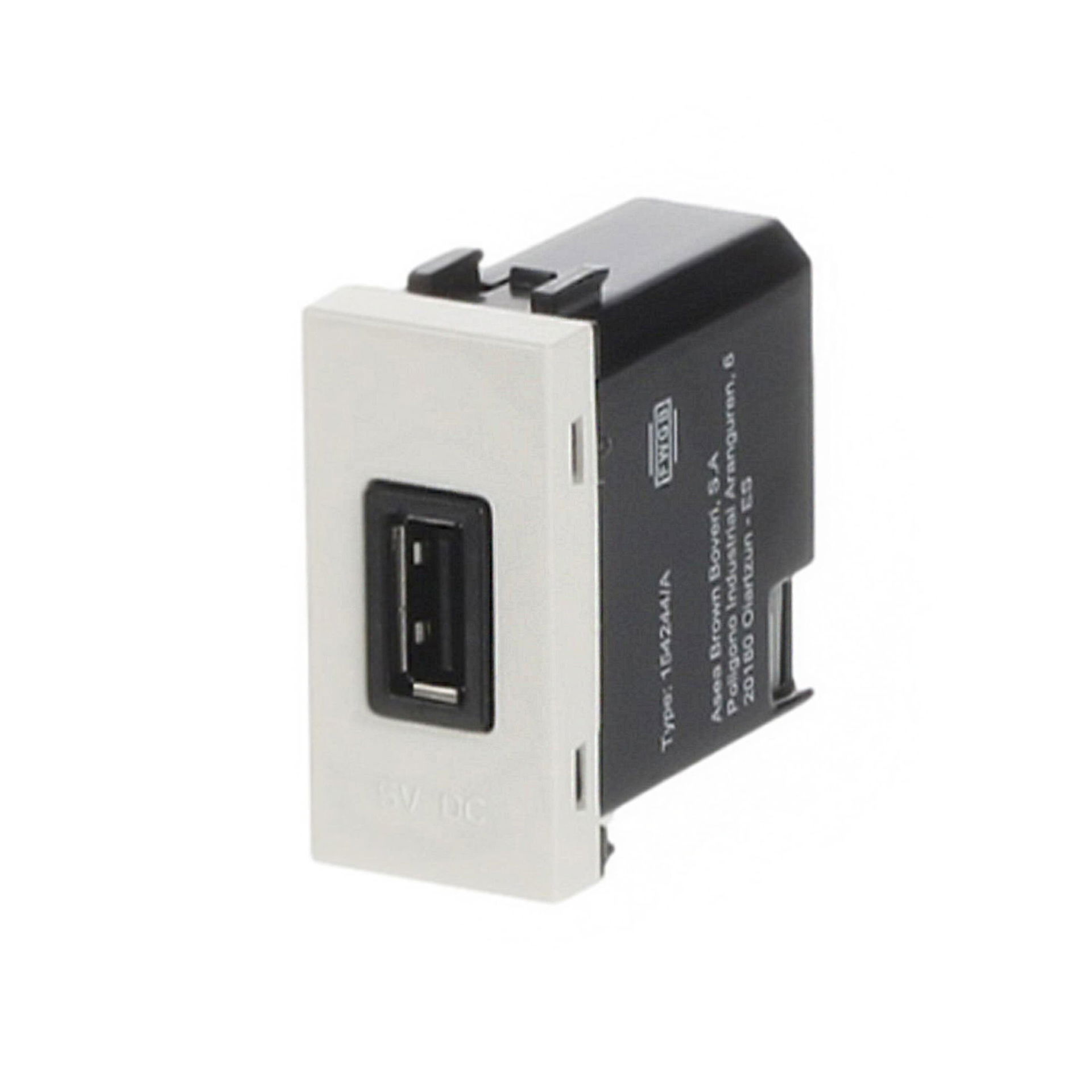 USB charger 750mA, 1-gang Breakout cable with USB A White - Zenit – Immagine 3 di 3