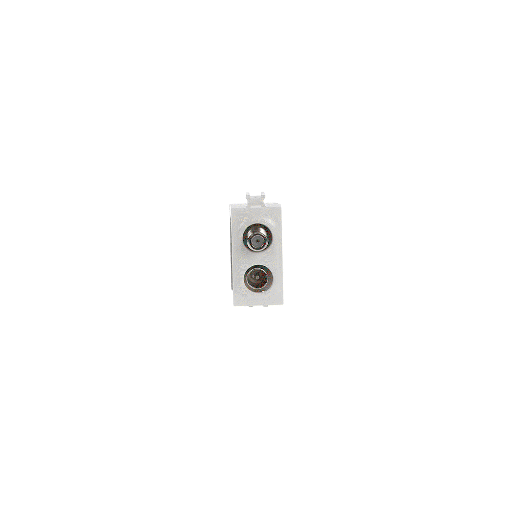 Prese TV End socket Bianco - Chiara