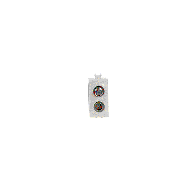 Prese TV End socket Bianco - Chiara