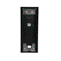 SCATOLA DA PARETE NERA 4X1 41384S-B, 1/4, Nero