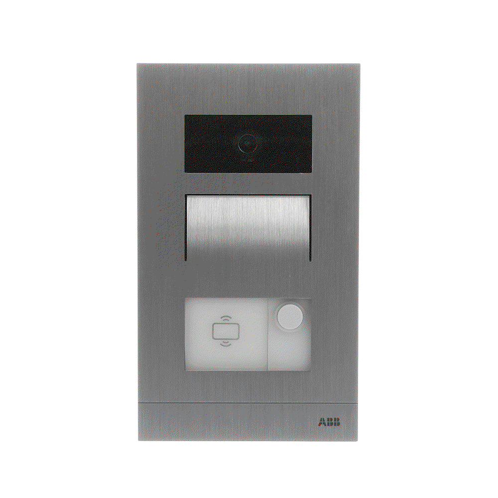 PE mini 1P incasso RFID RFID, 1 button(s), Argento