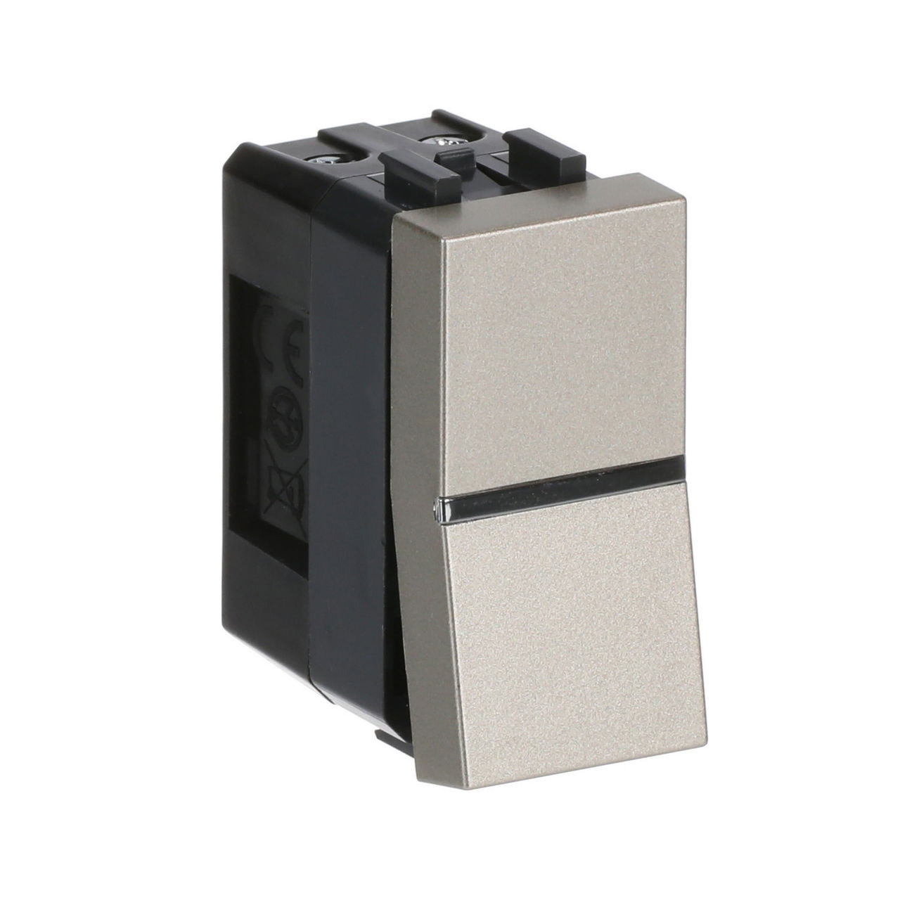 Interruttore unipolare Off switch 1-pole with LED exchangeable Champagne - Zenit – Immagine 2 di 3