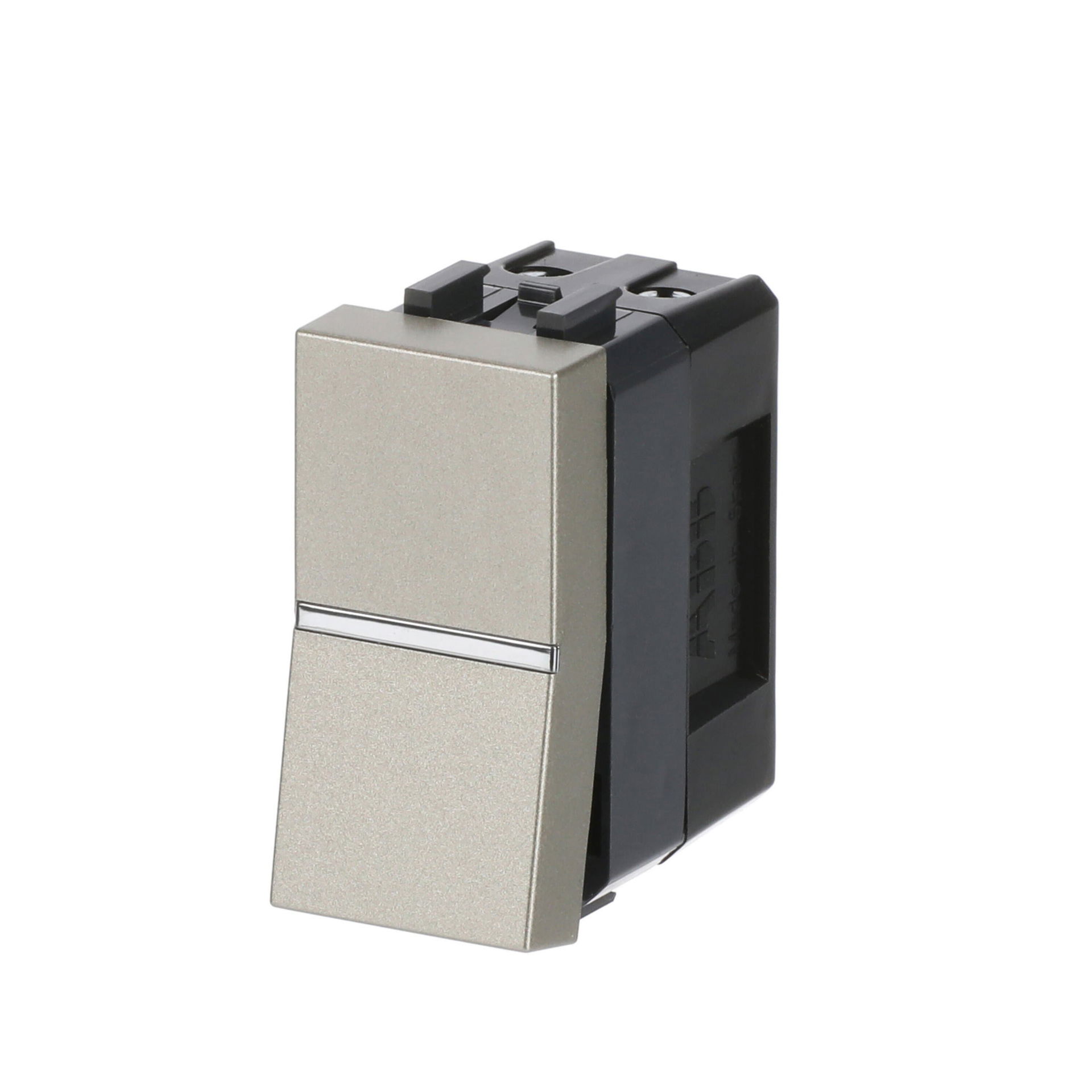 Deviatore unipolare Two-way switch with LED exchangeable Champagne - Zenit – Immagine 3 di 3