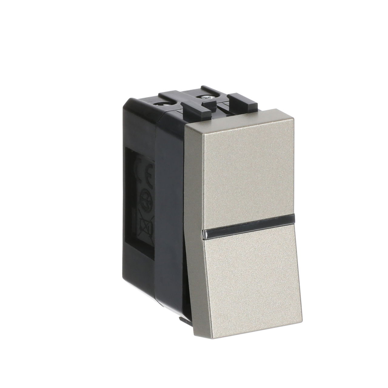 Deviatore unipolare Two-way switch with LED exchangeable Champagne - Zenit – Immagine 2 di 3