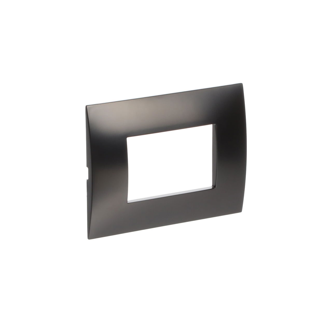 Placche metallizzate 3Moduli 3-gang Nero Metallizzato - Chiara – Immagine 2 di 3