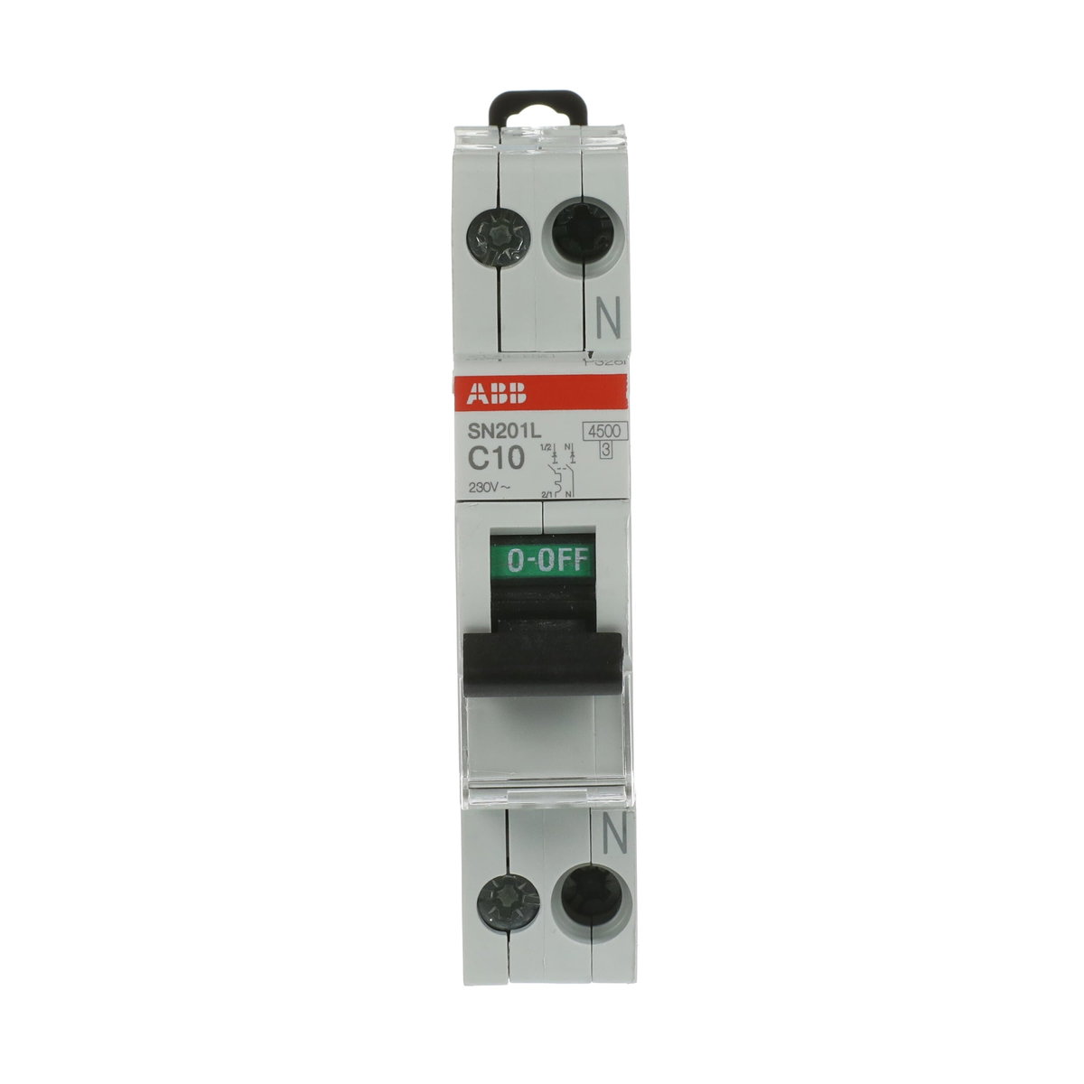 SN201 L - C10 - 4,5 kA Curva C 10 A - SN201L - 1P+N - 10 A - C - (230 V) 4.5 kA – Immagine 2 di 3
