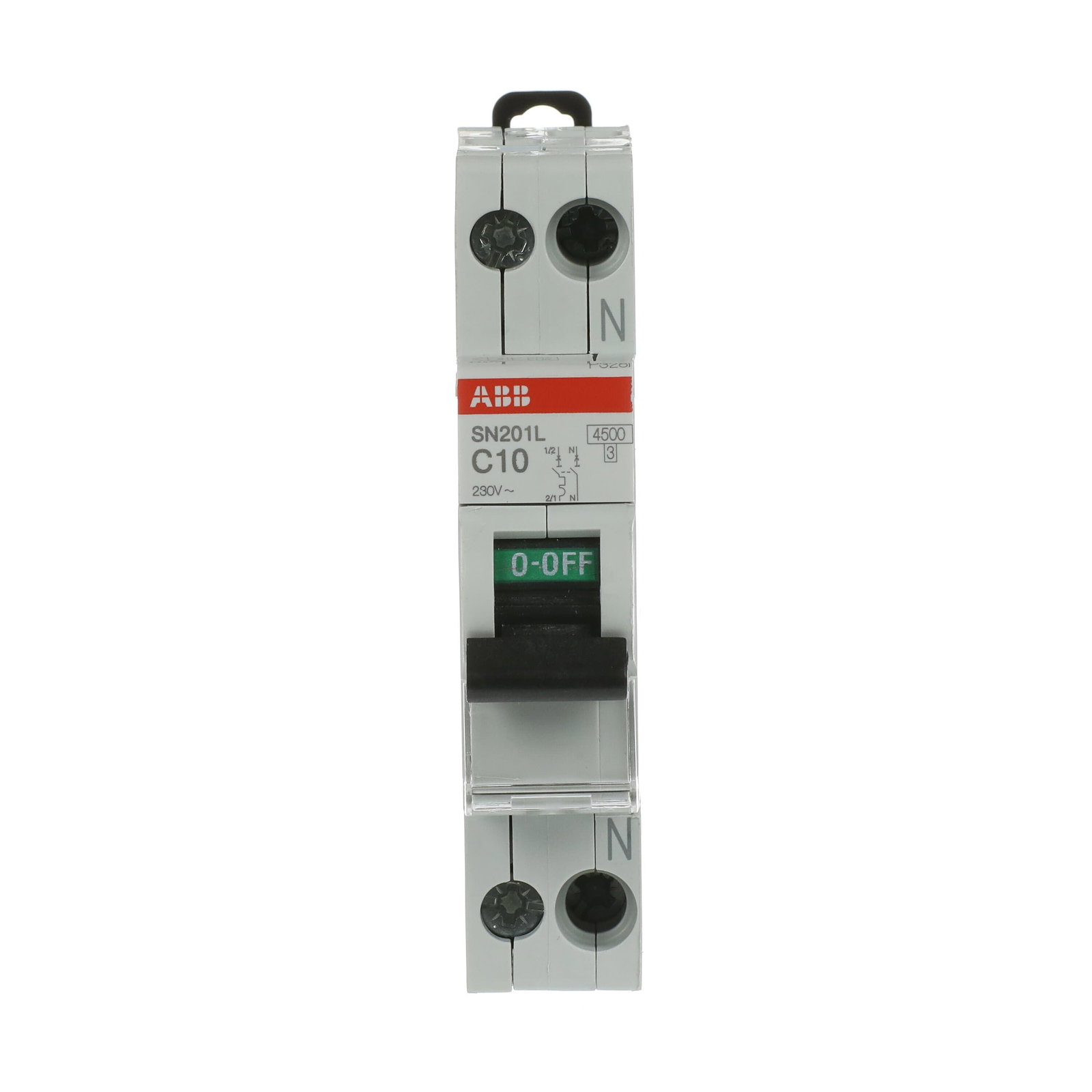 SN201 L - C10 - 4,5 kA Curva C 10 A - SN201L - 1P+N - 10 A - C - (230 V) 4.5 kA – Immagine 2 di 3
