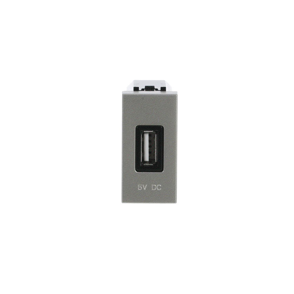 USB charger 2.000mA, 1-gang Breakout cable with USB A Champagne - Zenit