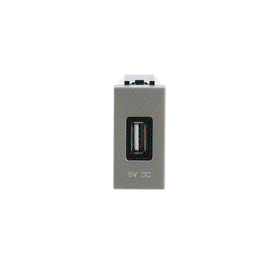 USB charger 2.000mA, 1-gang Breakout cable with USB A Champagne - Zenit