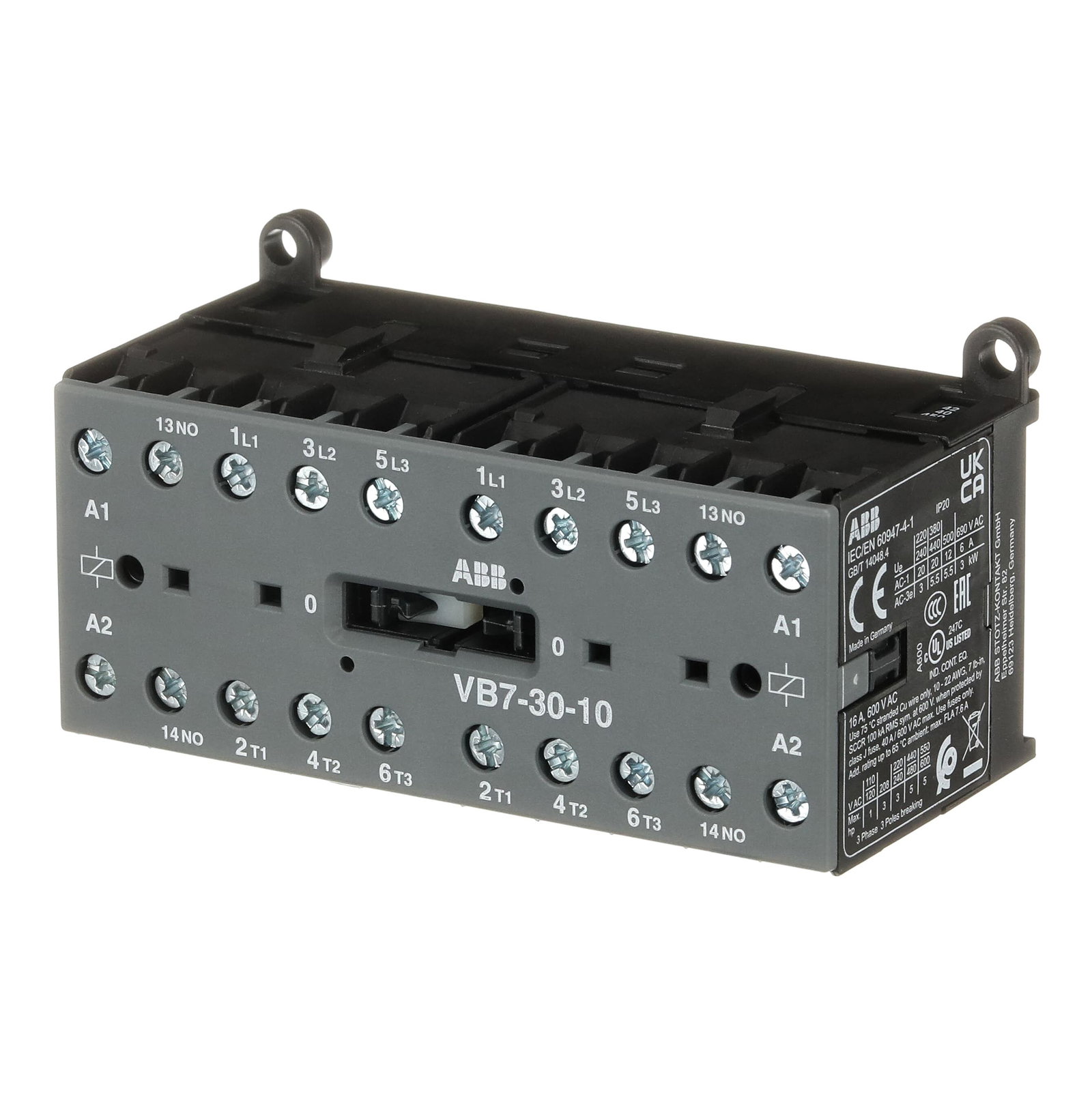 Minicontattori VB7 42 V AC - 3 NO - 0 NC - Screw Terminals – Immagine 3 di 3