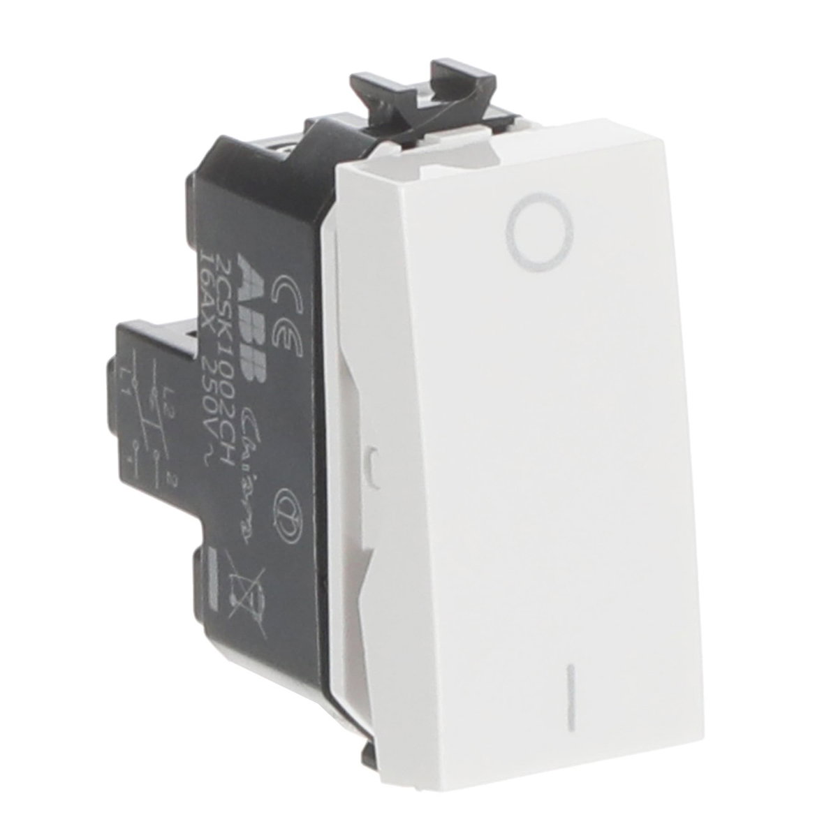 Interrutori 2-pole switch 2P with Not included Bianco - Chiara