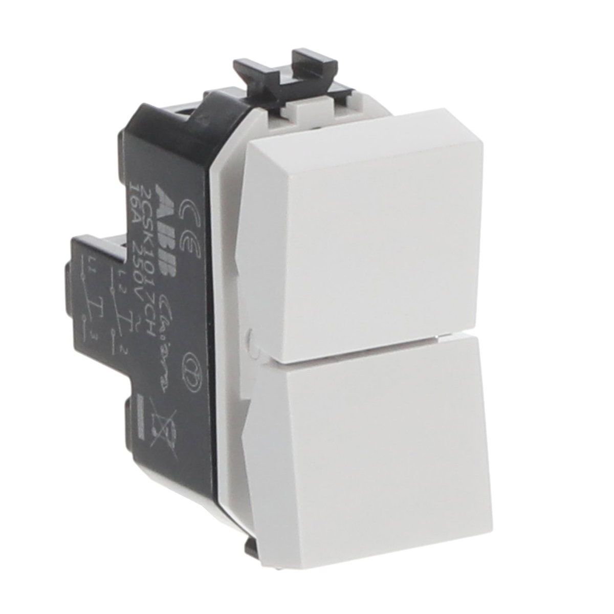 Pulsanti generici Without imprint Group push button 2P 2NO 0NC 0CO Bianco - Chiara
