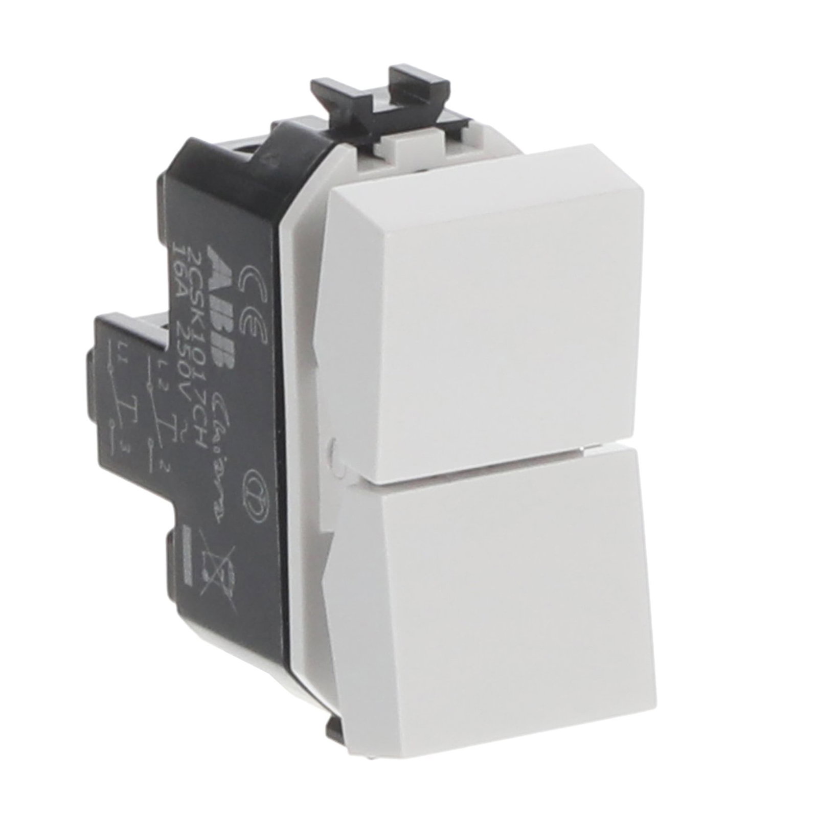 Pulsanti generici Without imprint Group push button 2P 2NO 0NC 0CO Bianco - Chiara