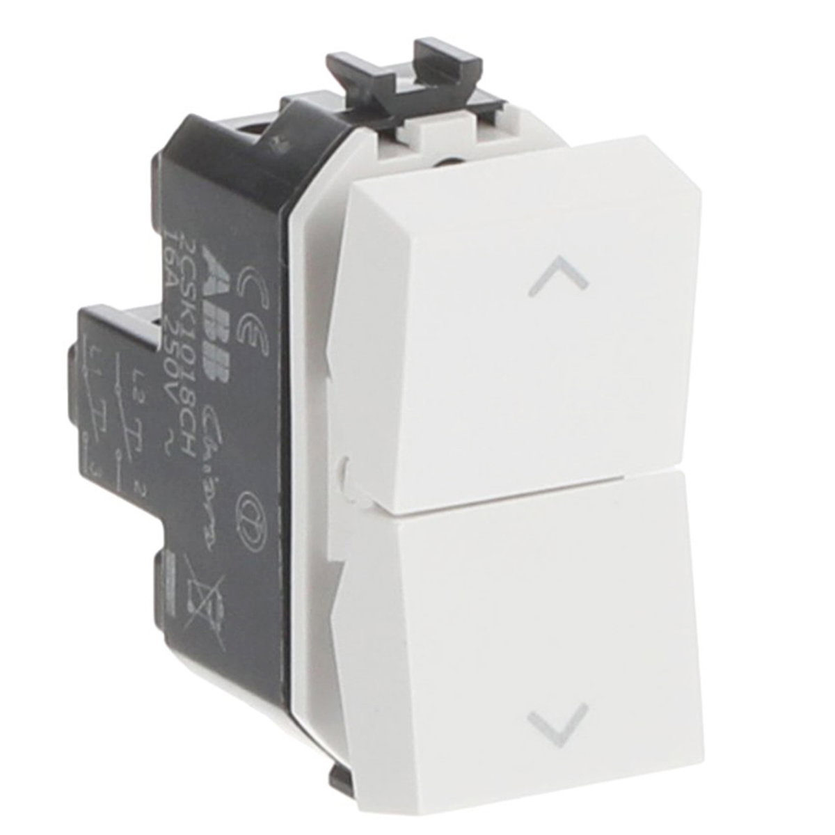 Pulsanti generici Without imprint Group push button 2P 2NO 2NC 0CO Bianco - Chiara – Immagine 3 di 3