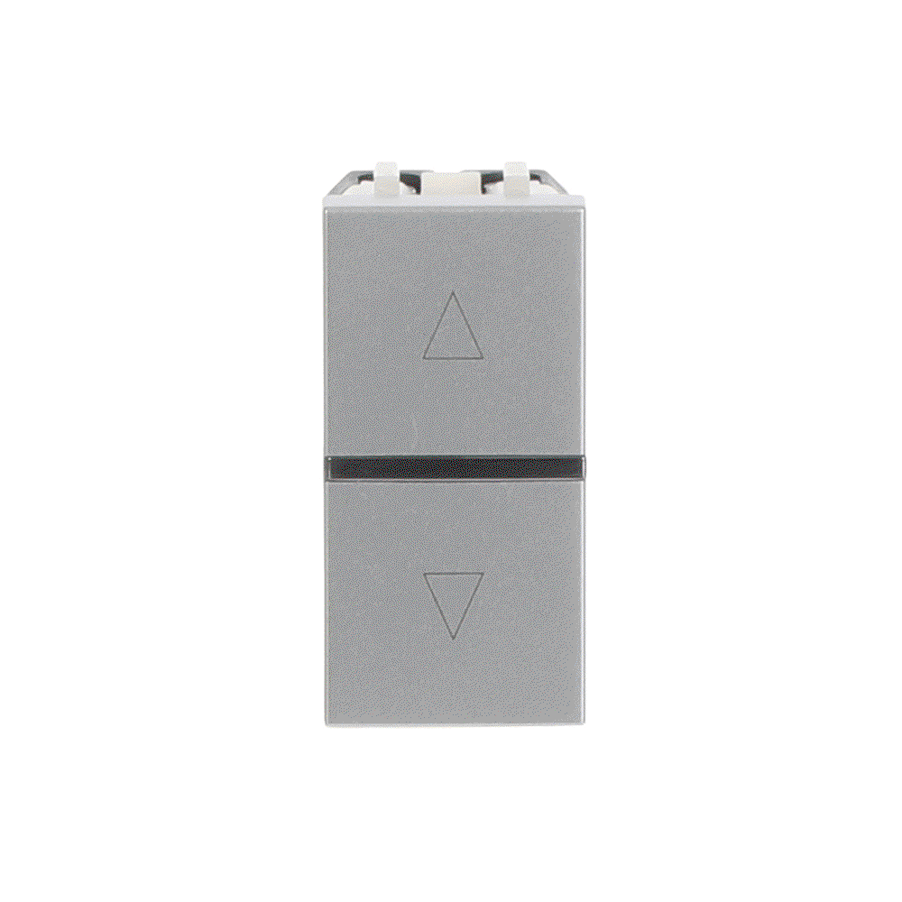 Pulsante tapparelle 1gang 1-pole push button 1 rocker Argento - Zenit