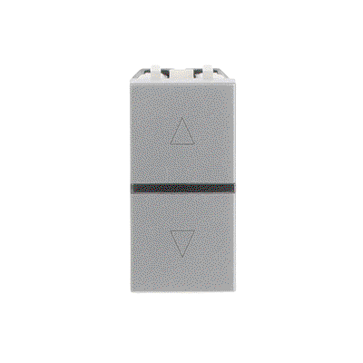 Pulsante tapparelle 1gang 1-pole push button 1 rocker Argento - Zenit