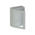 CASSA+PORTA TRASPARENTE 700X500X250-INOX