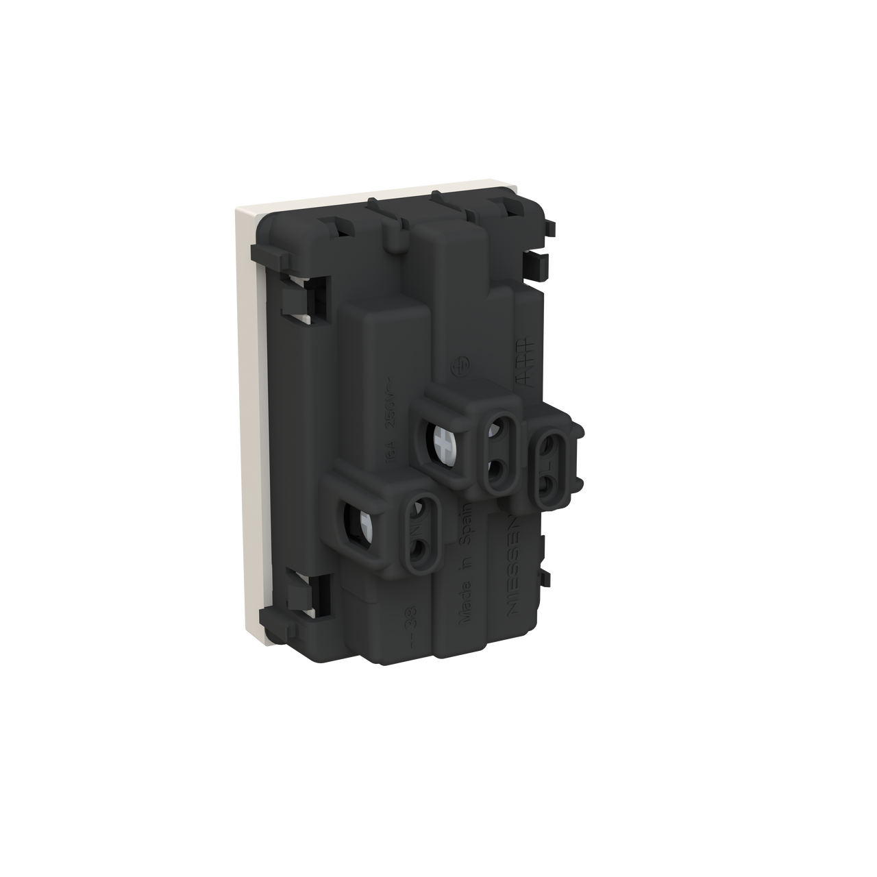 Socket outlet EU/US 2P+E Without imprint Dune - Zenit – Immagine 2 di 3