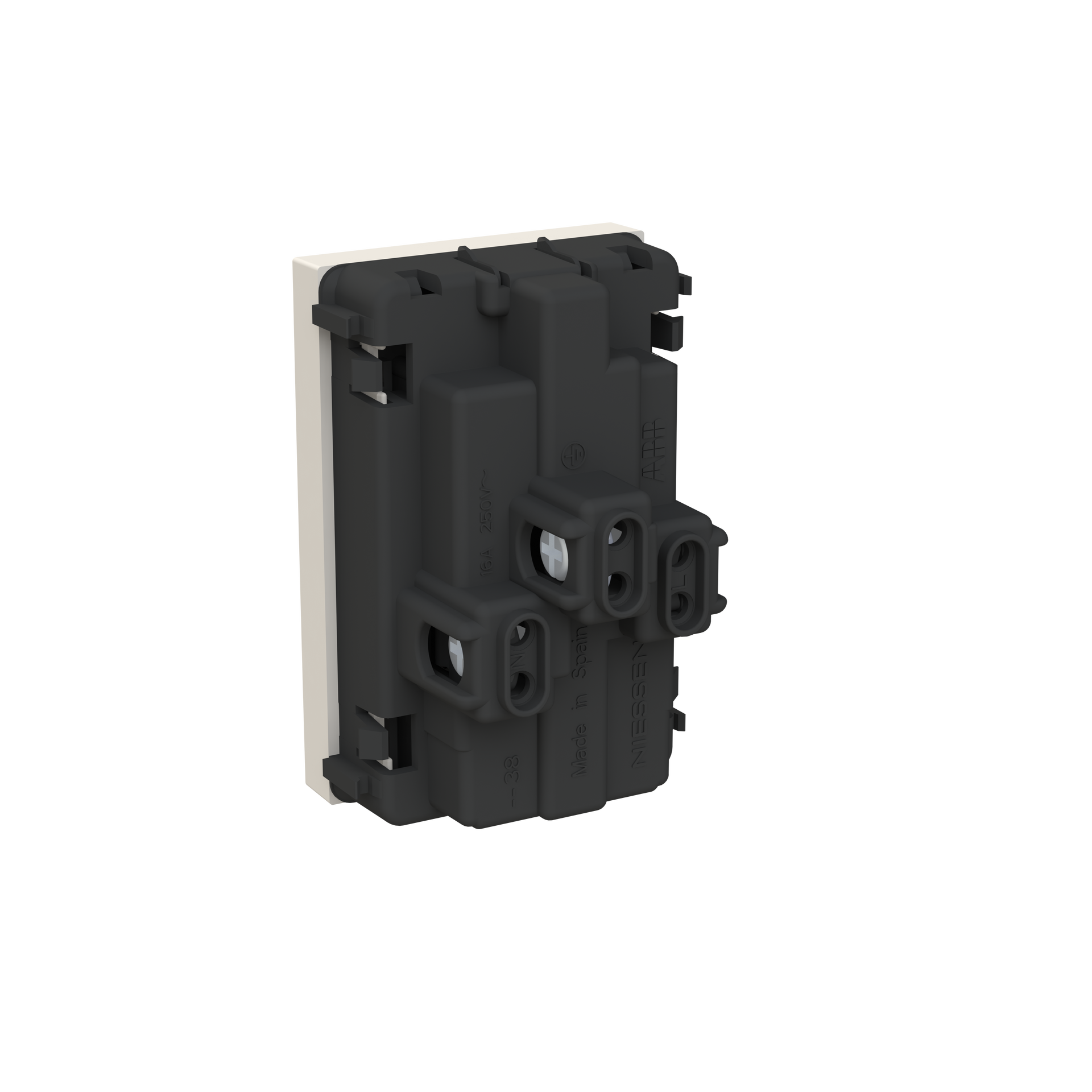 Socket outlet EU/US 2P+E Without imprint Dune - Zenit – Immagine 2 di 3