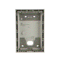 Scatola Da Parete Grigia 2X1 41382S-H, 1/2, Grigio