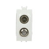 Prese TV Loop-through socket Bianco - Chiara