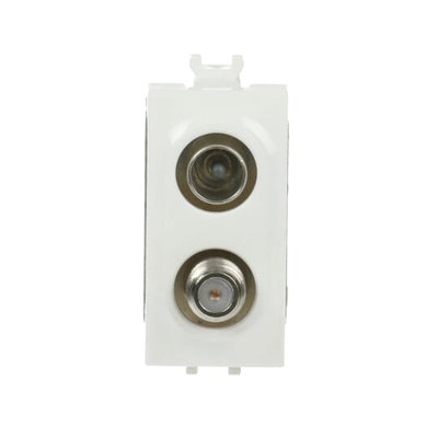 Prese TV Loop-through socket Bianco - Chiara