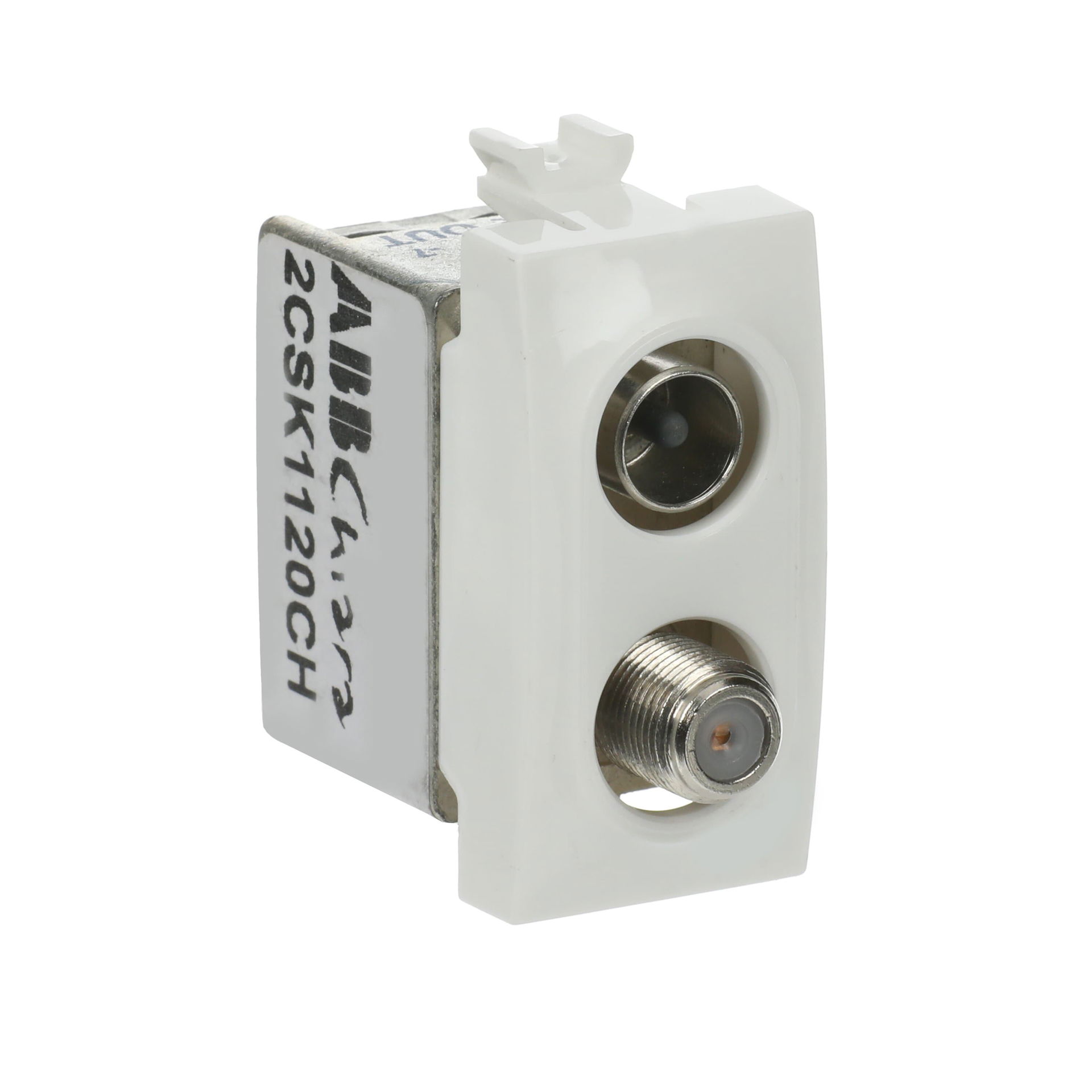 Prese TV Loop-through socket Bianco - Chiara