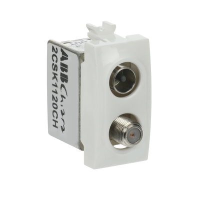 Prese TV Loop-through socket Bianco - Chiara