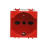 Socket outlet 2P+E, 16A, P30/P17 red antibacterial   2CSK1110CHB  - Chiara