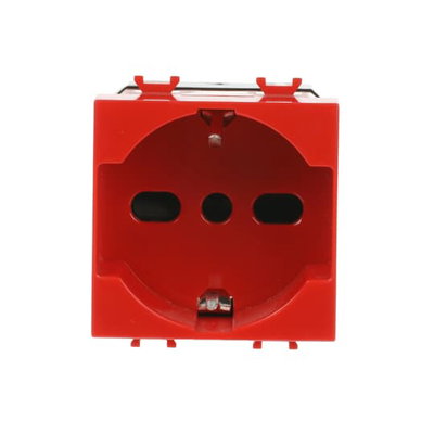 Socket outlet 2P+E, 16A, P30/P17 red antibacterial   2CSK1110CHB  - Chiara
