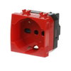 Socket outlet 2P+E, 16A, P30/P17 red antibacterial   2CSK1110CHB  - Chiara