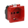Socket outlet 2P+E, 16A, P30/P17 red antibacterial   2CSK1110CHB  - Chiara