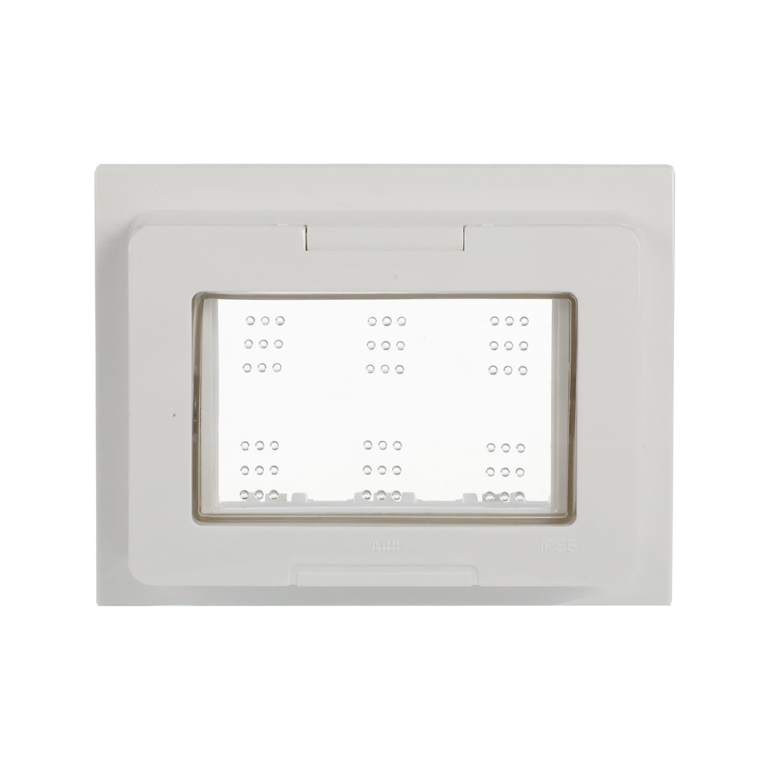 Placche da Incasso IP55 with Hinged Lid 3-gang Bianco - Chiara