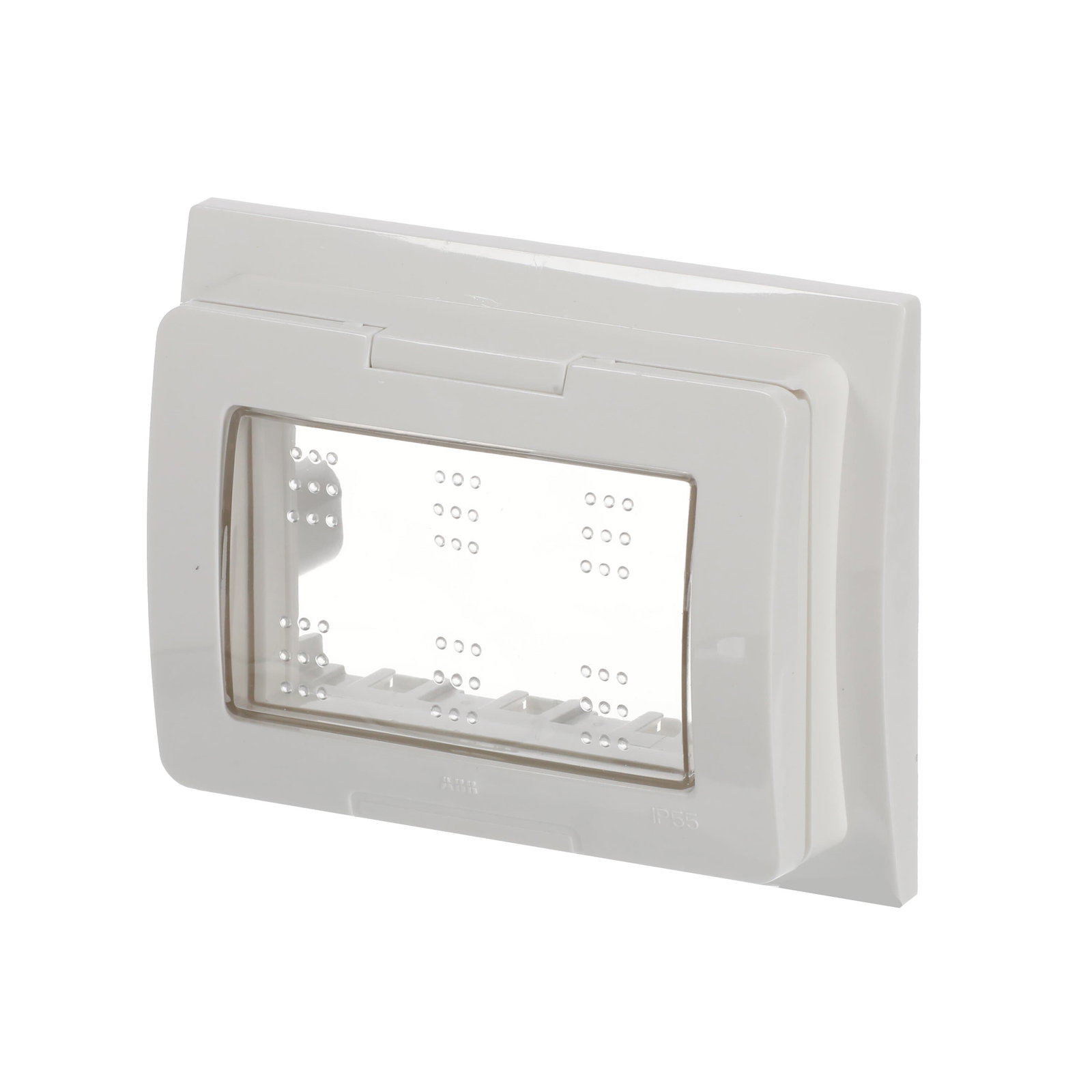 Placche da Incasso IP55 with Hinged Lid 3-gang Bianco - Chiara – Immagine 3 di 3