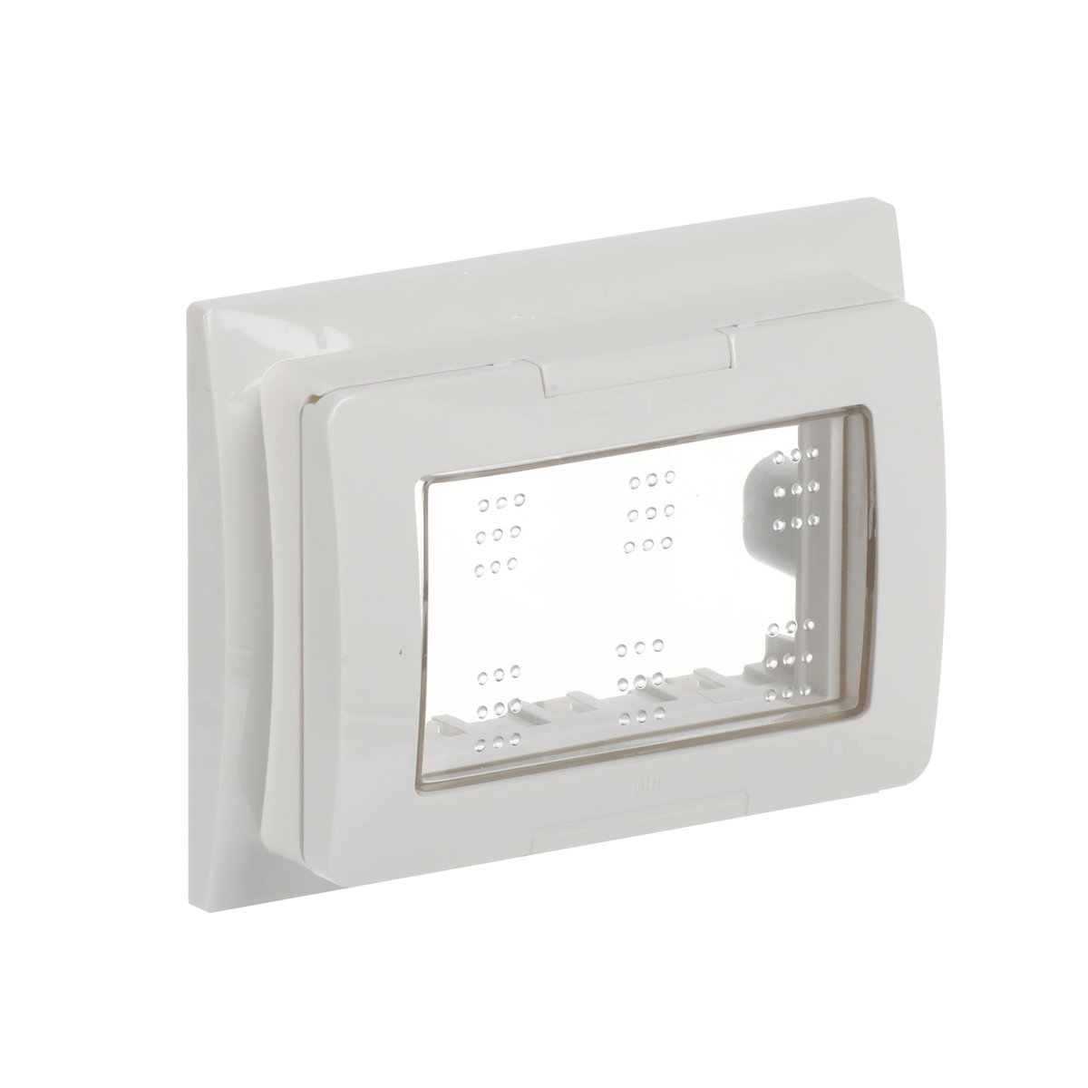 Placche da Incasso IP55 with Hinged Lid 3-gang Bianco - Chiara – Immagine 2 di 3