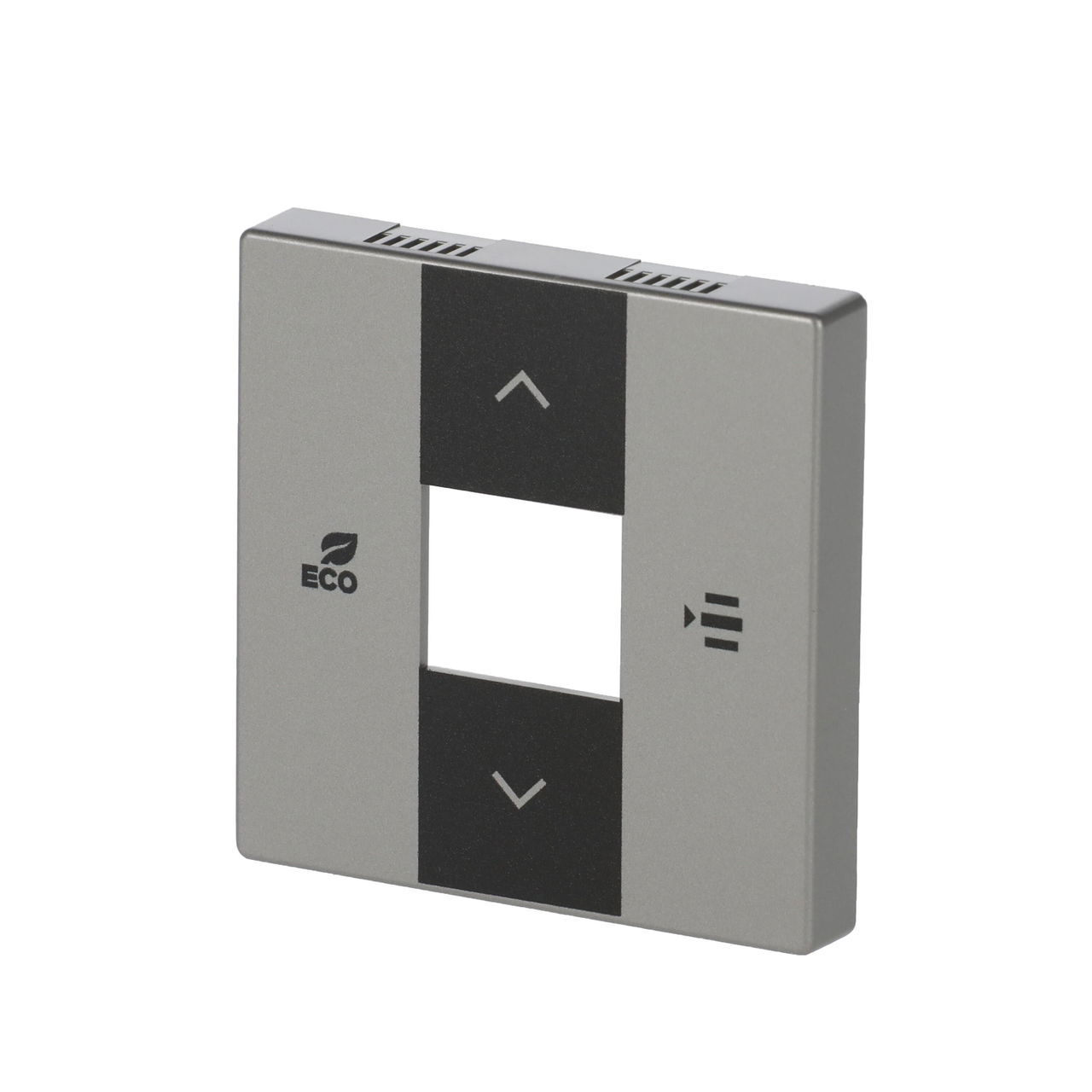 Cover plate Symbols "up, down, ECO, menu" 2gang stainless steel - Pure Stainless Steel – Immagine 4 di 4