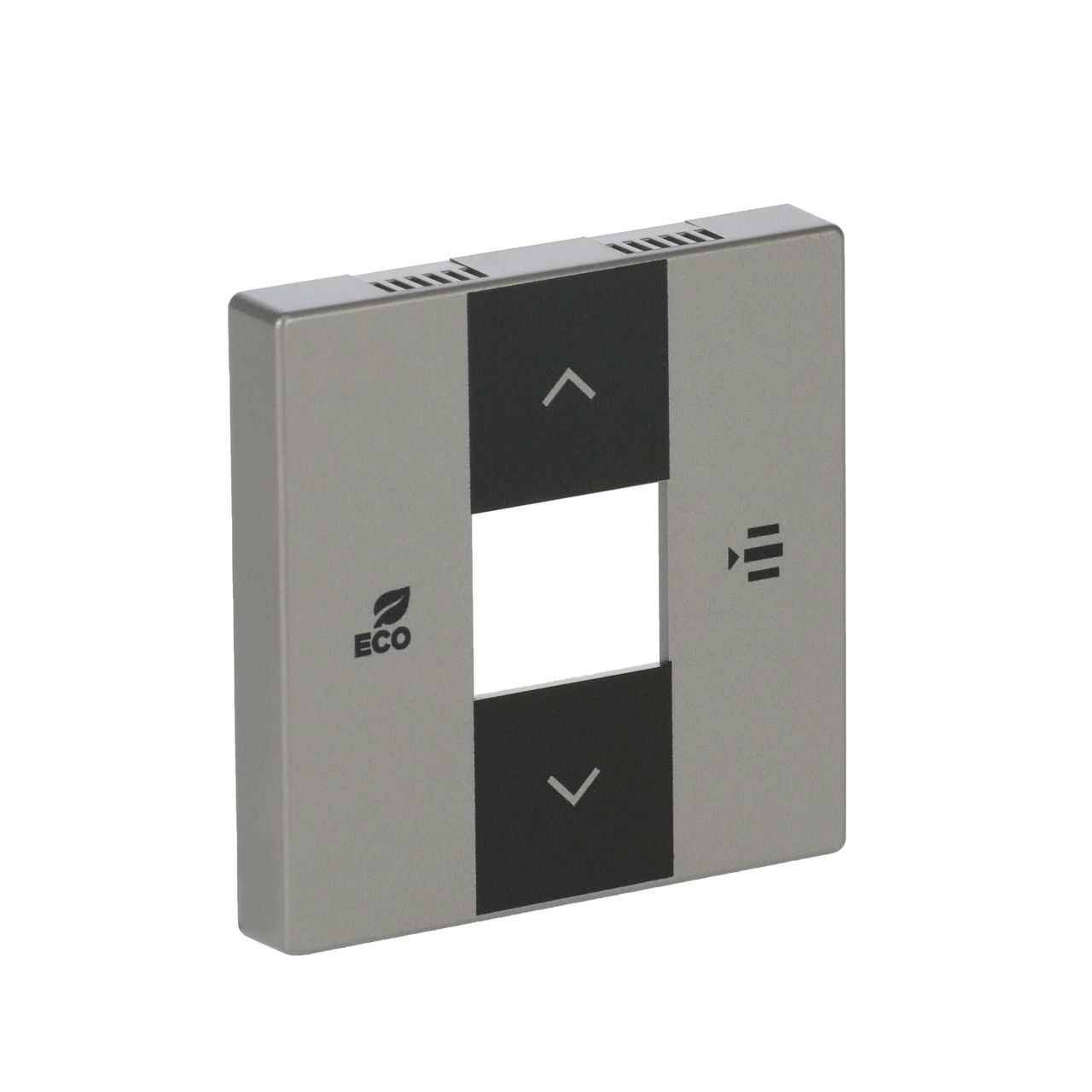 Cover plate Symbols "up, down, ECO, menu" 2gang stainless steel - Pure Stainless Steel – Immagine 3 di 4