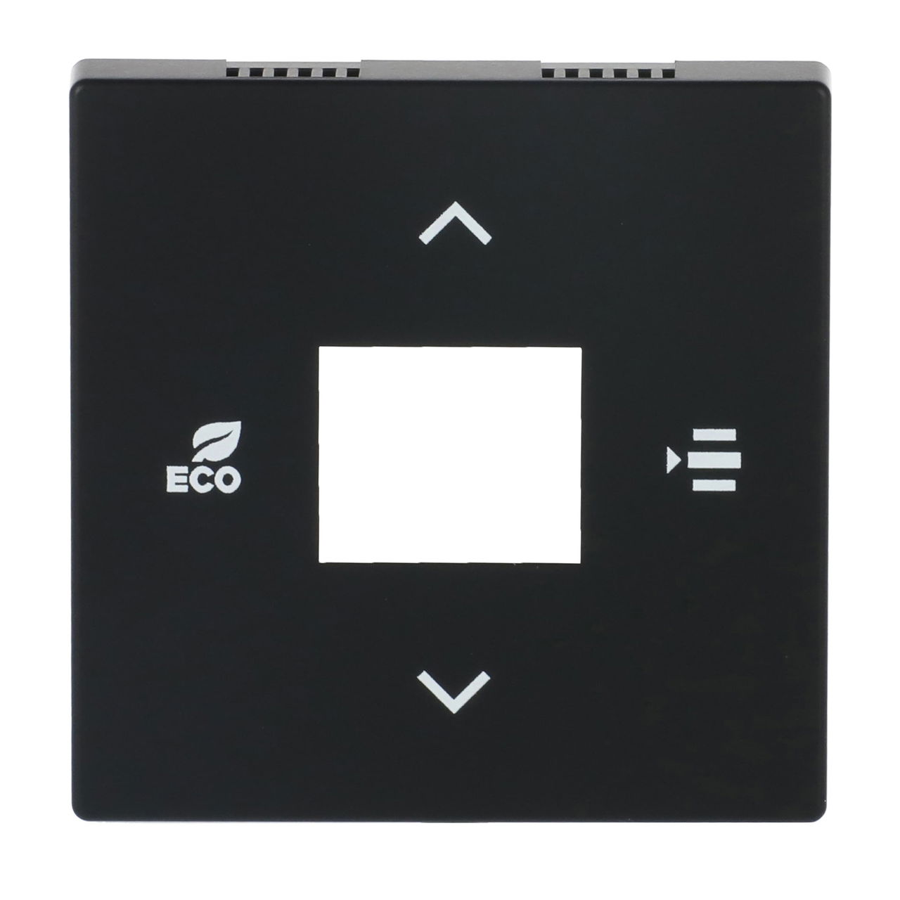 Cover plate Symbols "up, down, ECO, menu" 2gang black matt - Platform 63 – Immagine 3 di 4