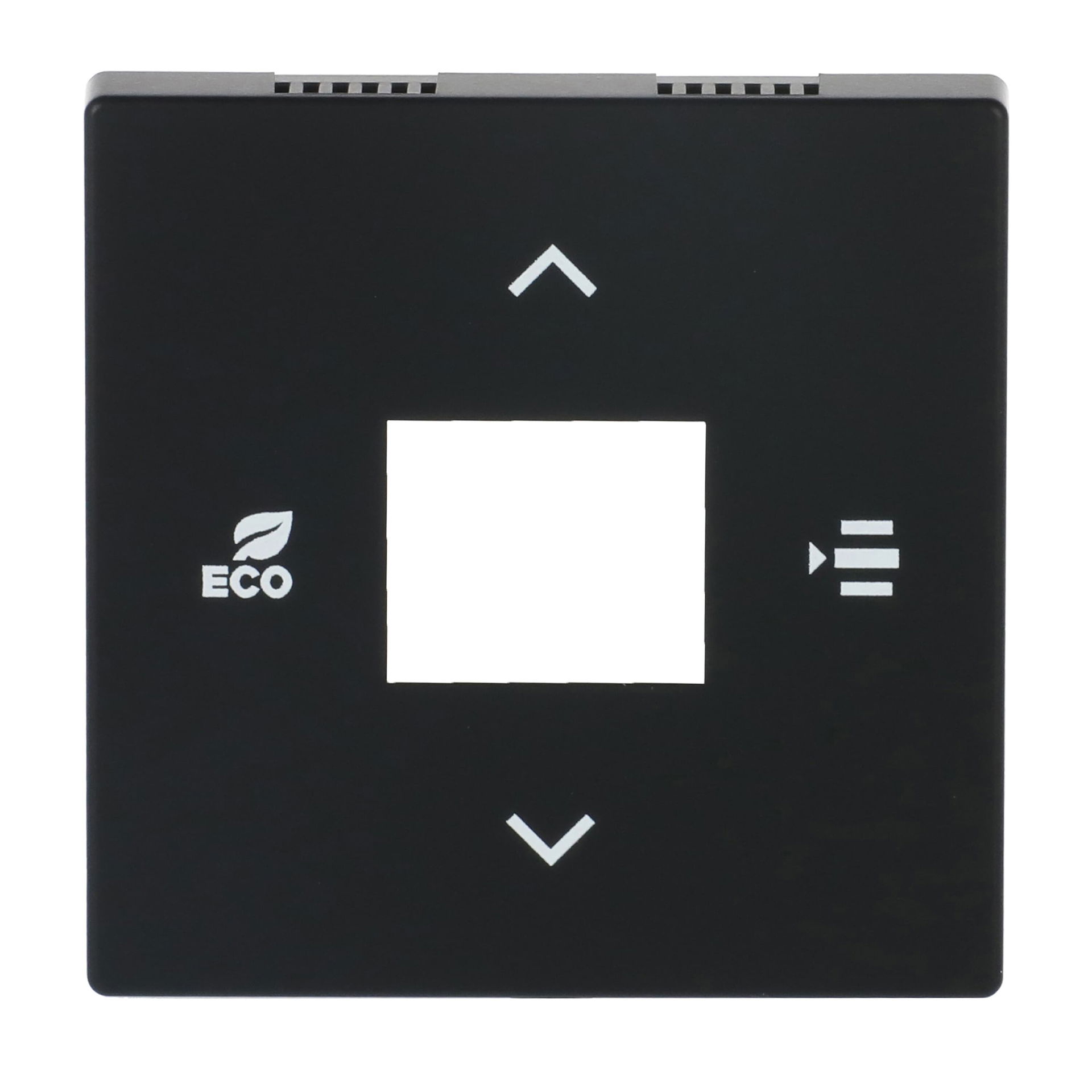 Cover plate Symbols "up, down, ECO, menu" 2gang black matt - Platform 63 – Immagine 3 di 4