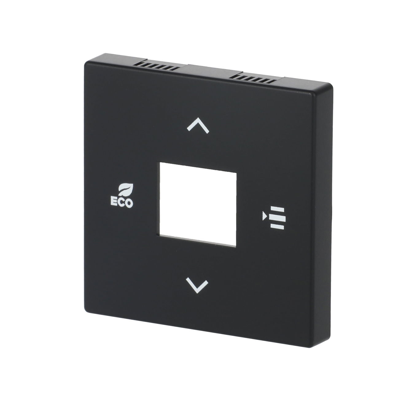 Cover plate Symbols "up, down, ECO, menu" 2gang black matt - Platform 63 – Immagine 4 di 4