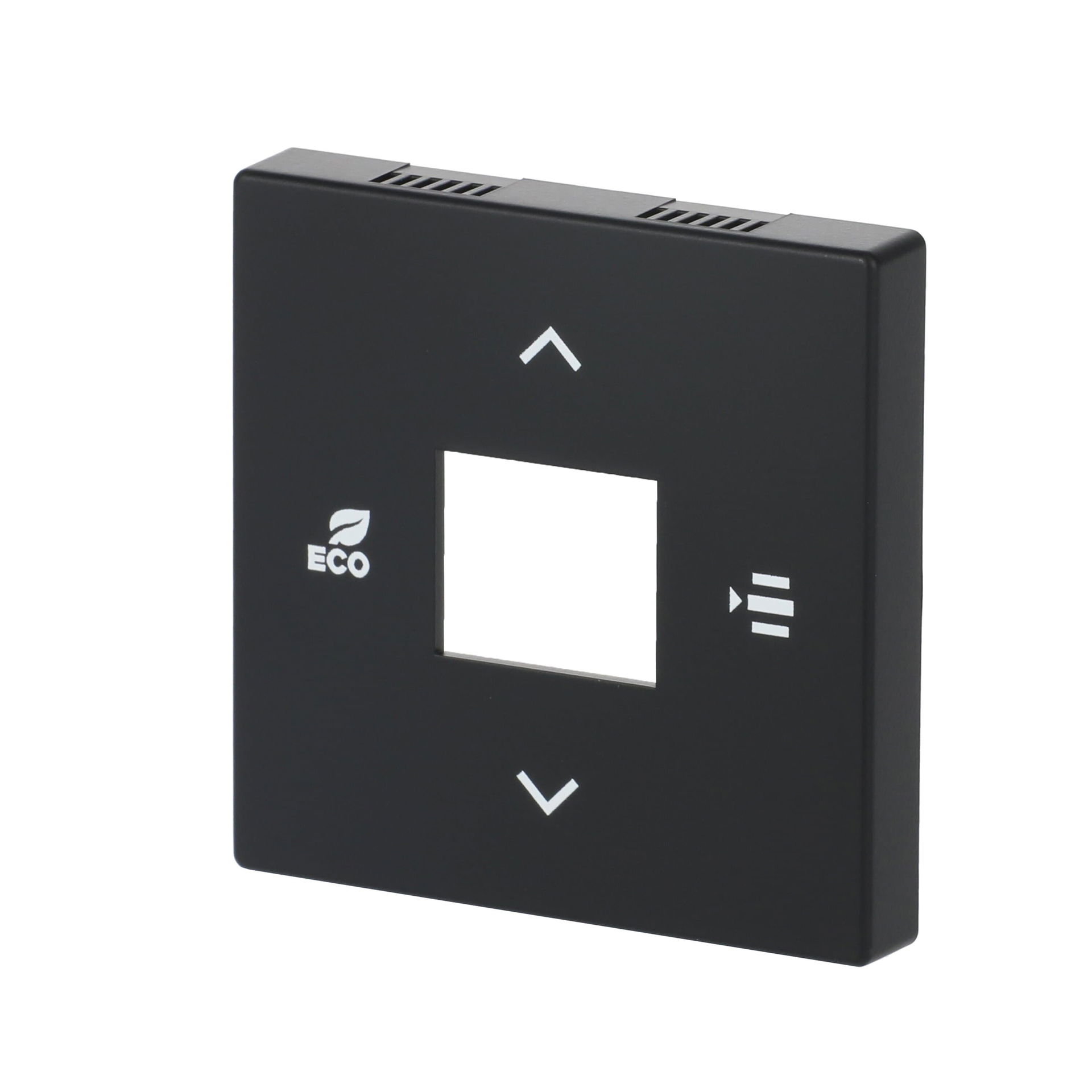 Cover plate Symbols "up, down, ECO, menu" 2gang black matt - Platform 63 – Immagine 4 di 4