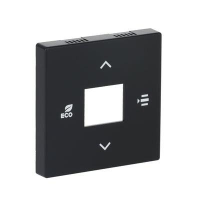 Cover plate Symbols "up, down, ECO, menu" 2gang black matt - Platform 63